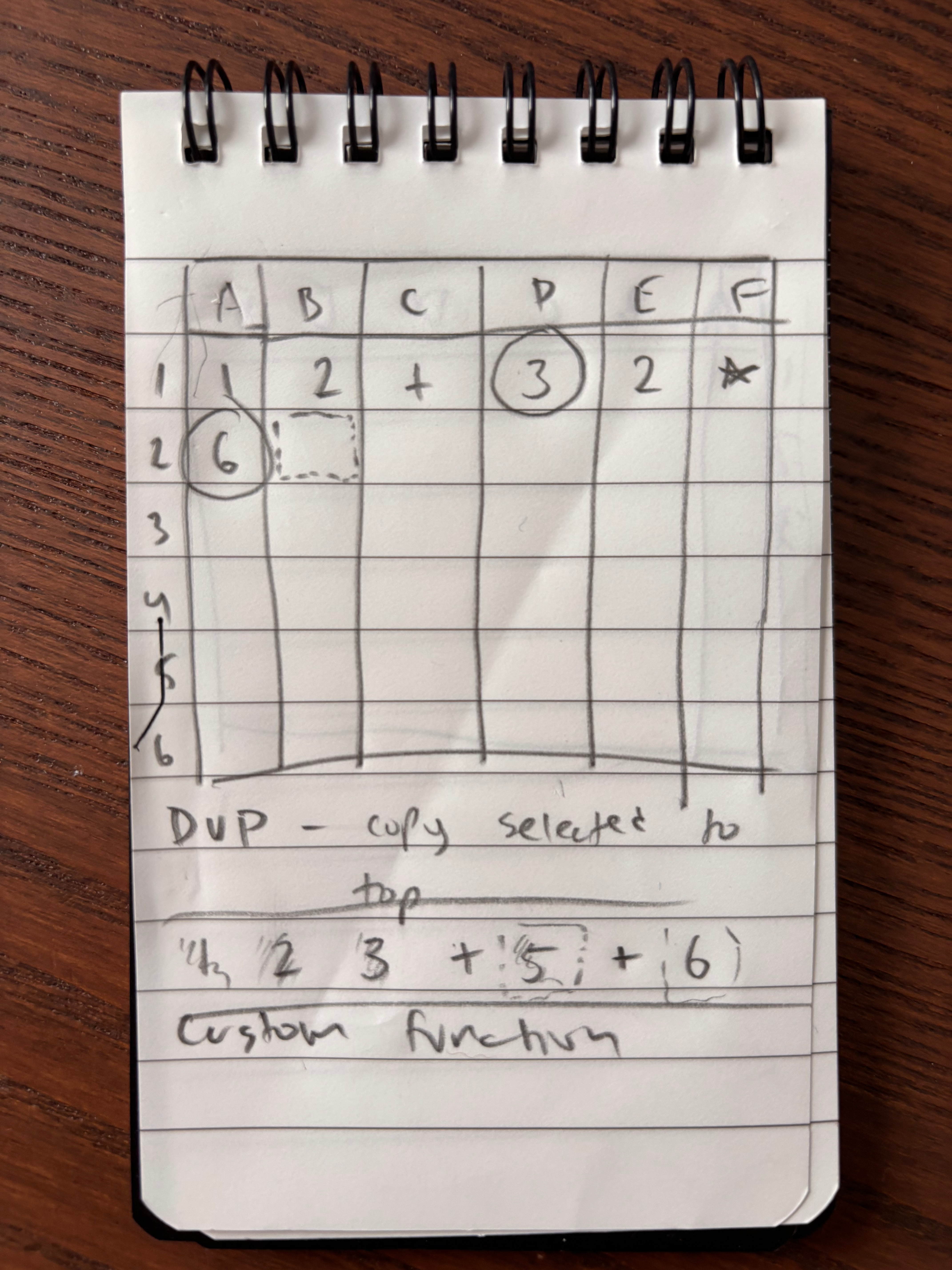 GridCalc notebook sketch